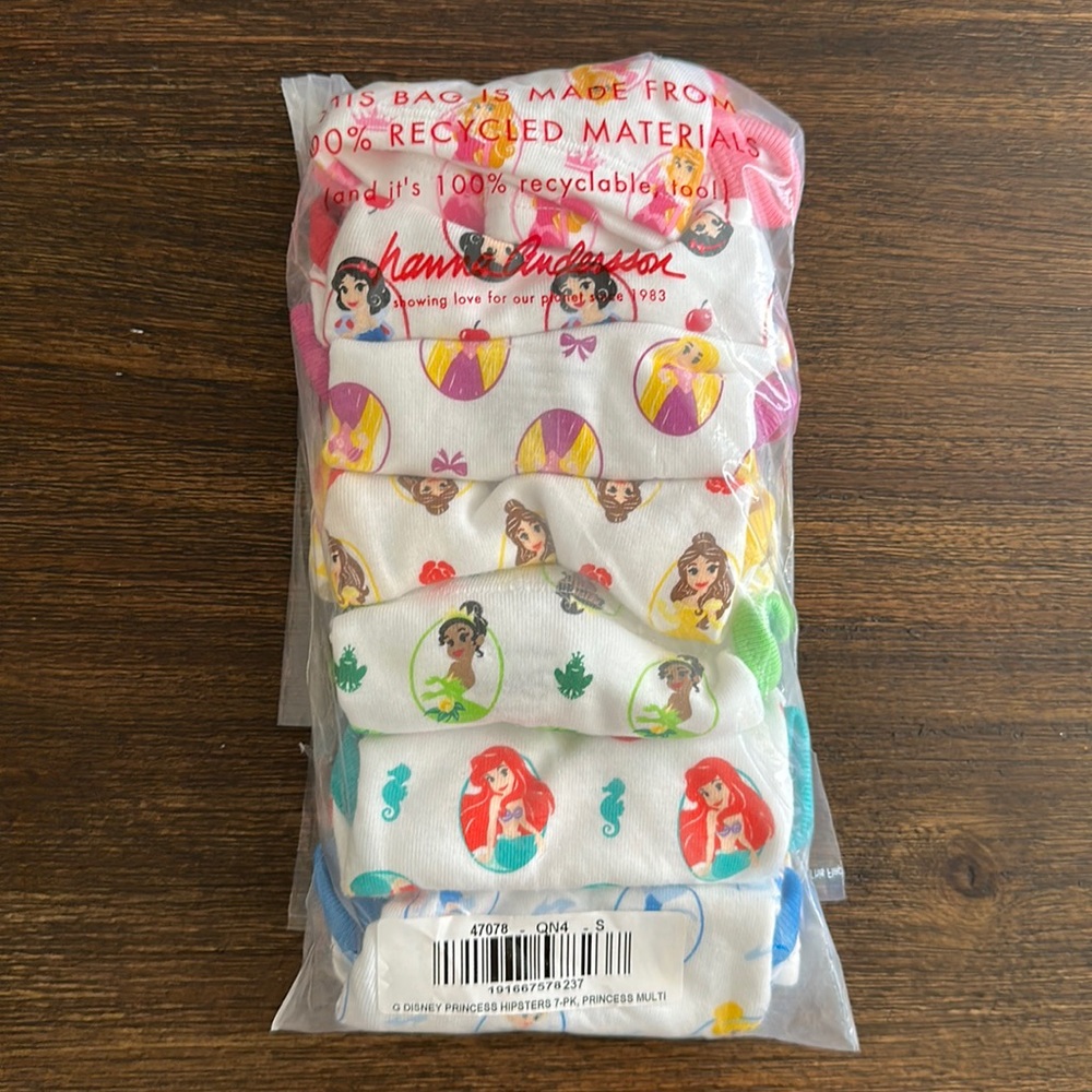 Disney Princess Classic Underwear 7-Pack. Brand New, Never Worn.